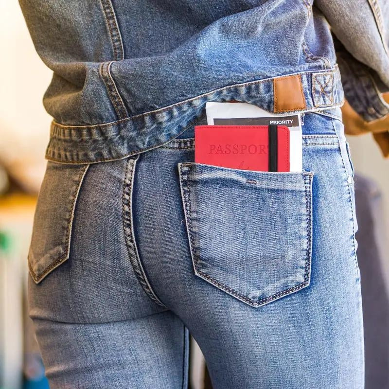 rfid reisepass schutz - Schwarz - Grau - Blau - Himmelblau - Rot - Rosa - Grün - Braun