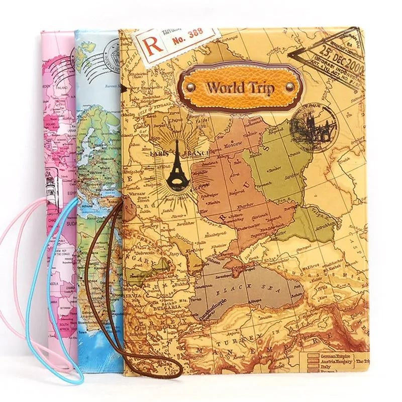 reisepass schutz - Weltkarte Farbe Braun - Weltkarte Farbe Dunkelbraun - Weltkarte Farbe Himmelblau - Weltkarte Farbe Hellblau - Weltkarte Farbe Blau - Weltkarte Farbe Rosa