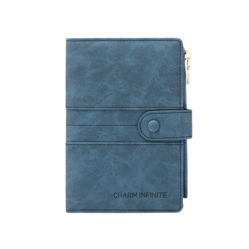 leder reisepassetui - Blau