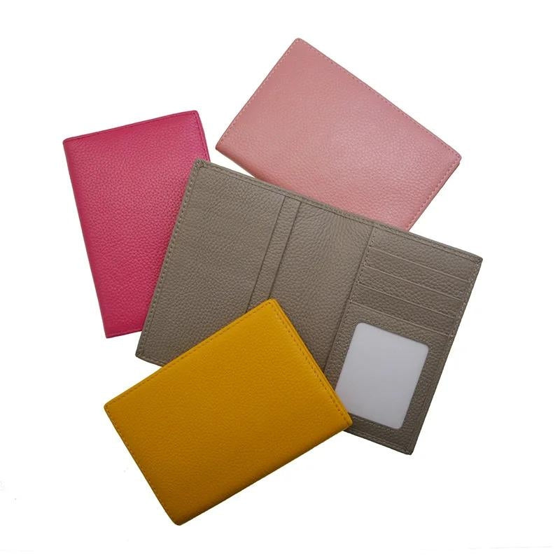 luxus leder reisepass schutz - Fuchsia - Schwarz - Blau - Grau - Grün - Rosa - Rot - Gelb