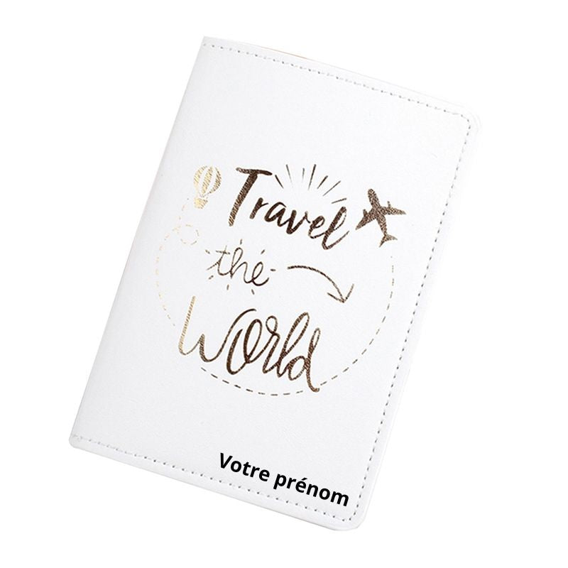 reisepass schutz - Weltreise Motiv - Modell 1
