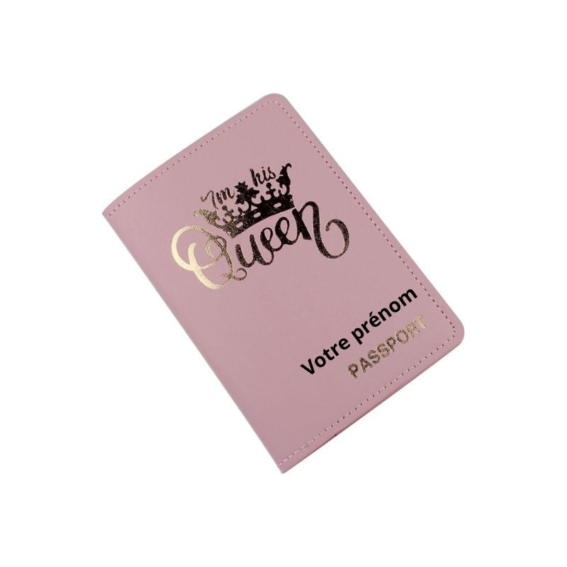 personalisierte leder reisepasshülle - Motiv Queen - Modell 3