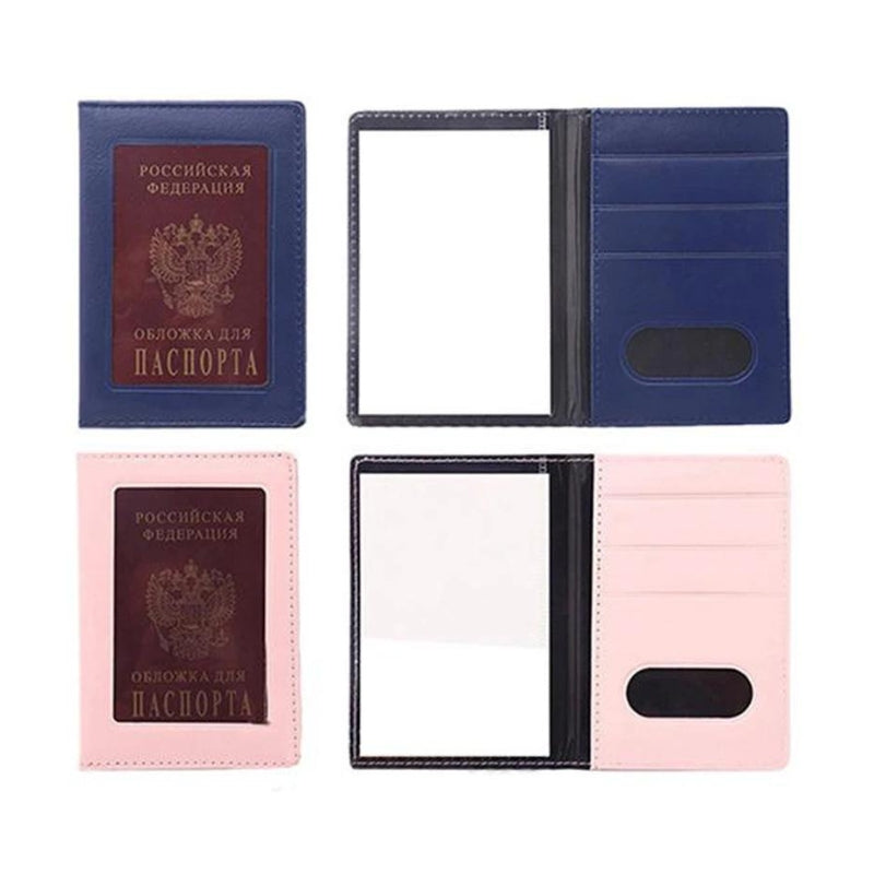 transparente reisepasshülle - Schwarz - Texturiertes Schwarz - Hellbraun - Dunkelbraun - Blau - Himmelblau - Rosa - Fuchsia