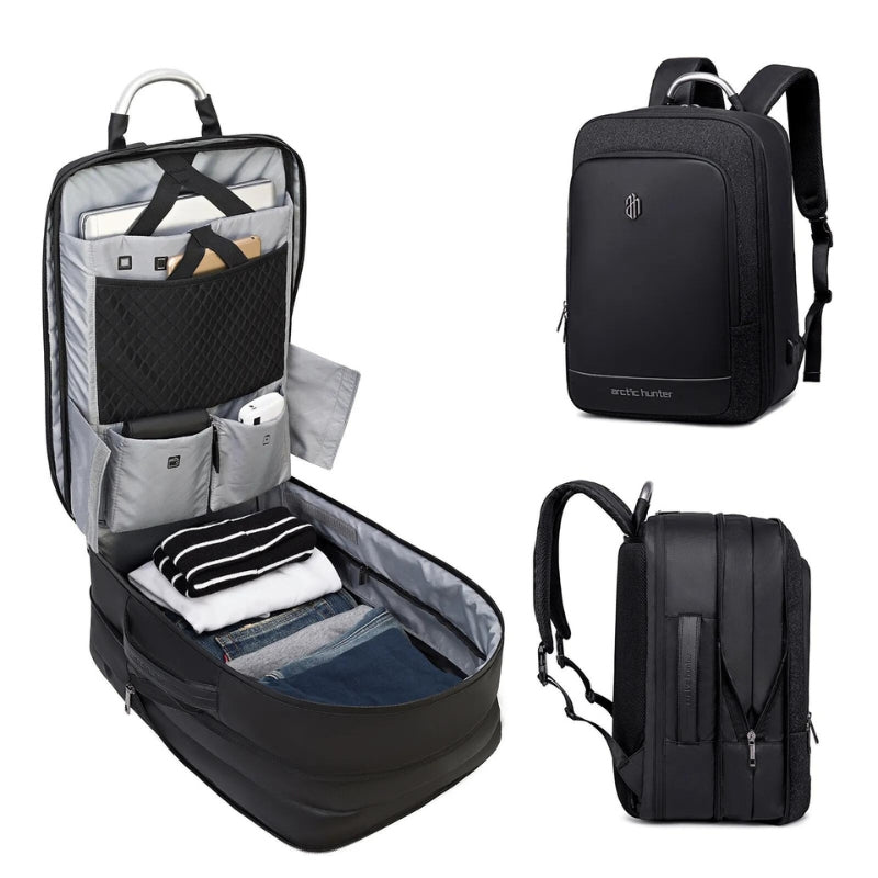 usb rucksack - Schwarz - Dunkelgrau - Hellgrau