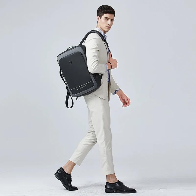 rucksack mit usb-anschluss - Schwarz - Dunkelgrau - Hellgrau