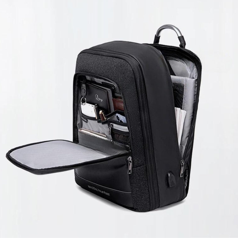 rucksack mit usb-anschluss - Schwarz - Dunkelgrau - Hellgrau