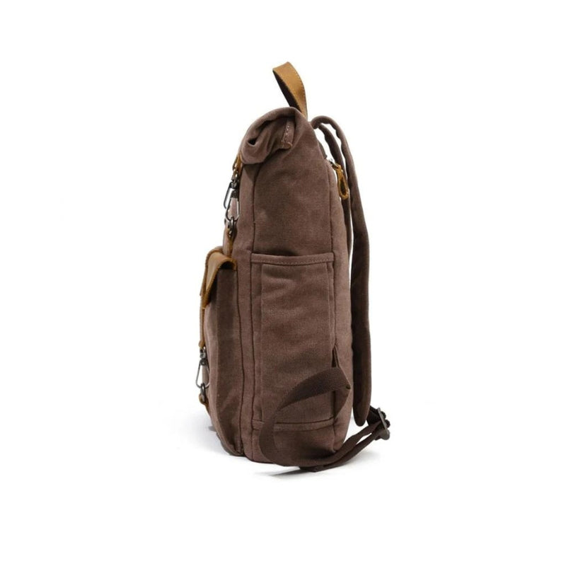 kleiner segeltuch rucksack - Grün - Grau - Blau - Beige - Braun