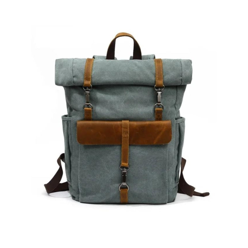 vintage canvas rucksack - Blau
