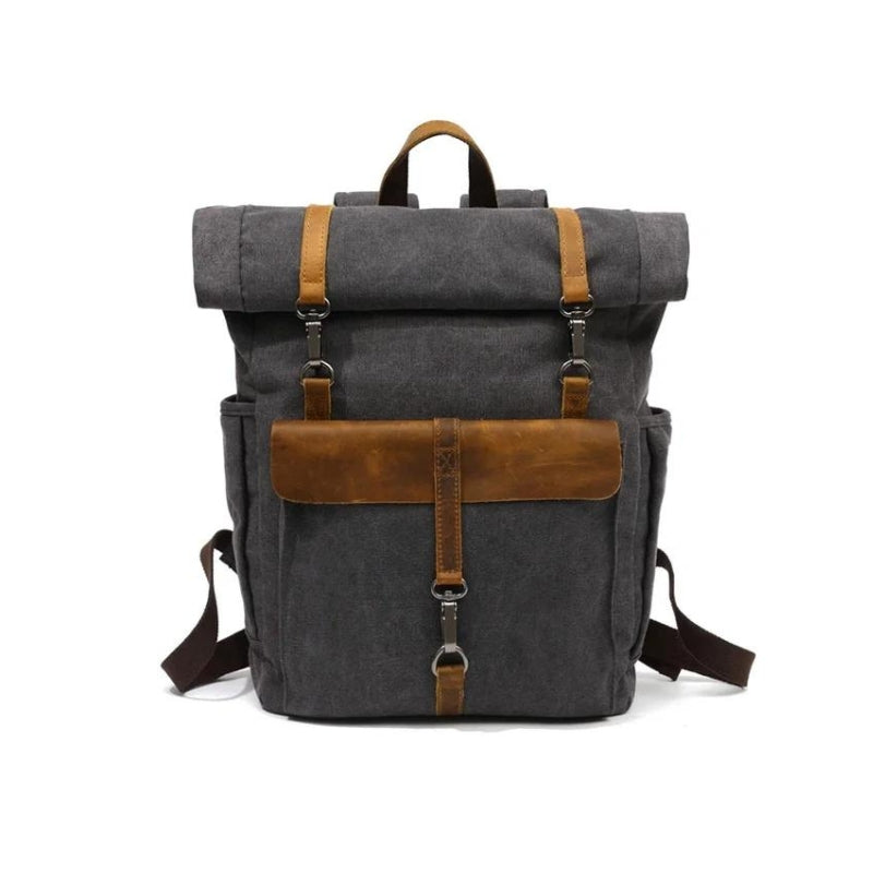 gewachster leinwand rucksack - Grau