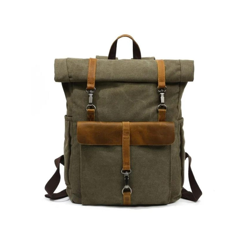 canvas rucksack - Grün
