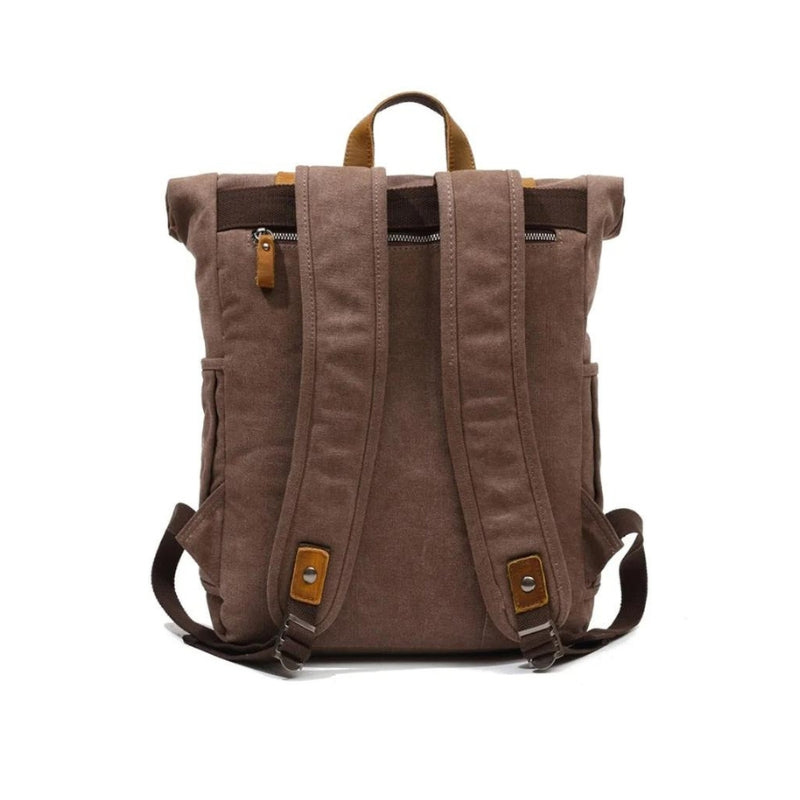 vintage leinwand rucksack für männer - Braun