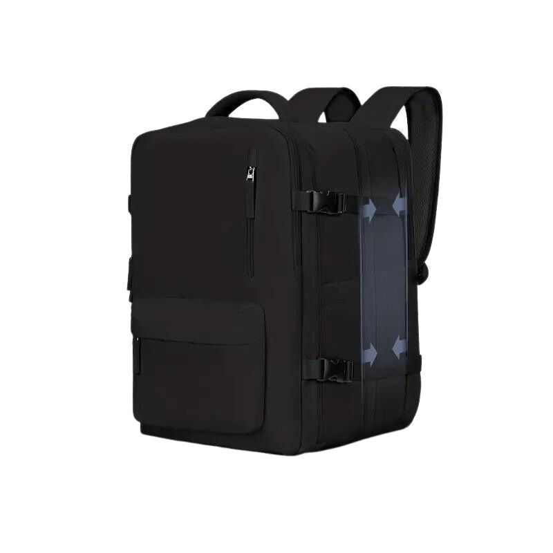 glamouröser damen rucksack - Schwarz Erweiterbar
