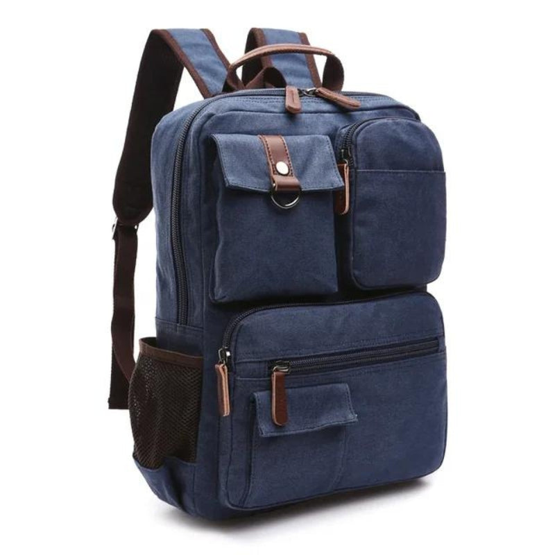 vintage stoff rucksack - Dunkelblau