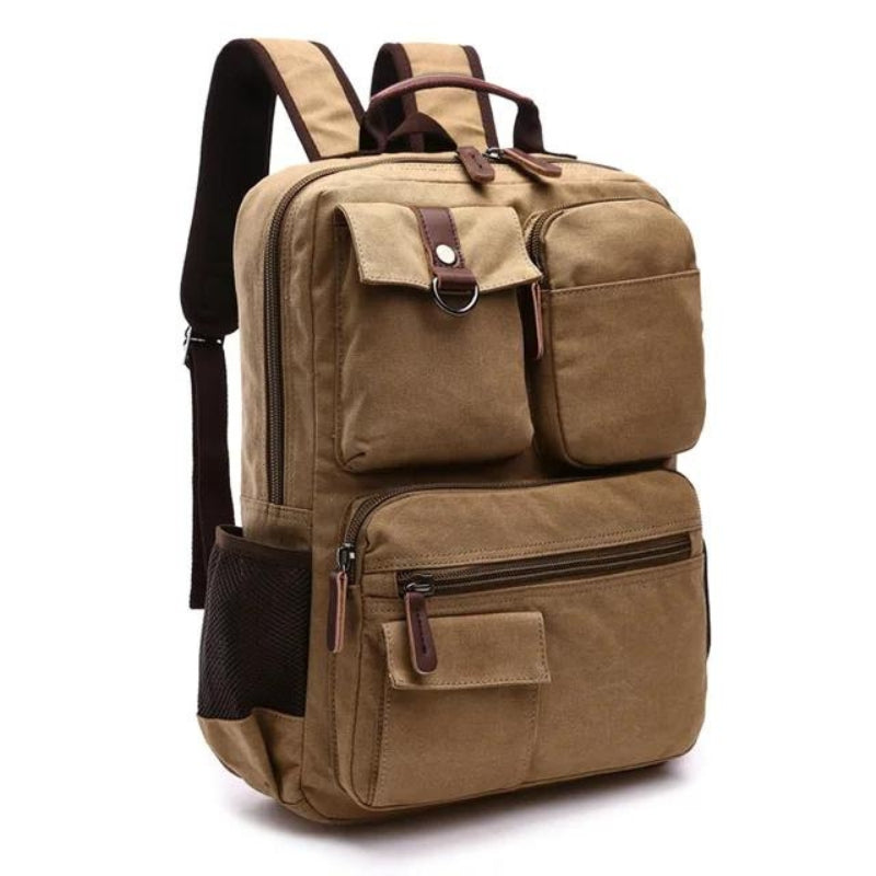 vintage leinwand rucksack für männer - Khaki