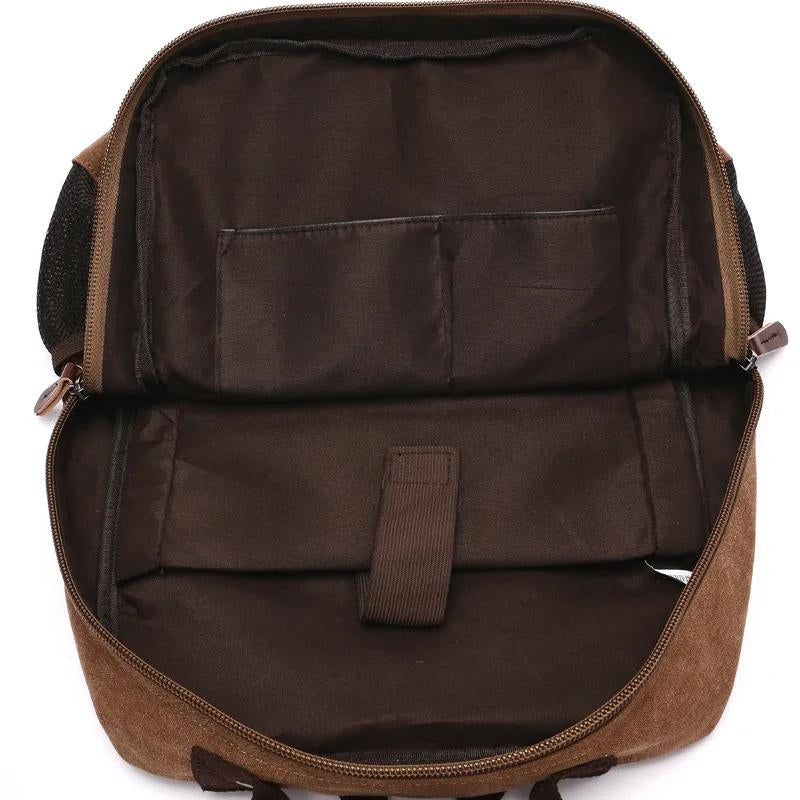 rucksack leinwand vintage - Dunkelblau - Grau - Armeegrün - Khaki