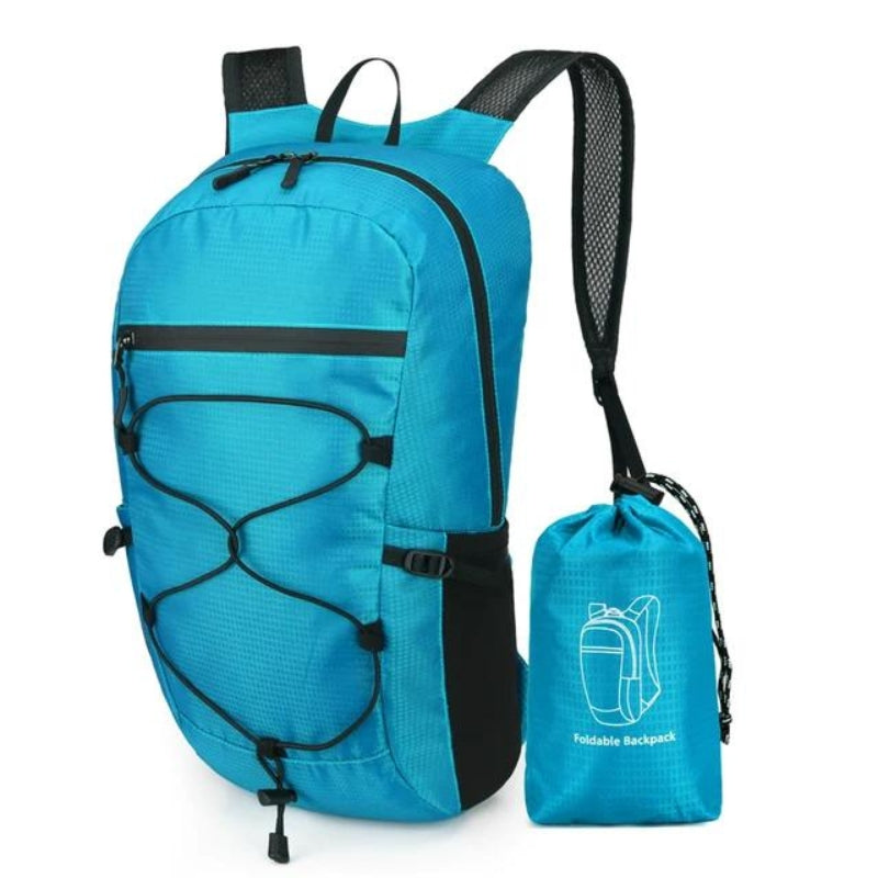 faltbarer reise rucksack - Himmelblau