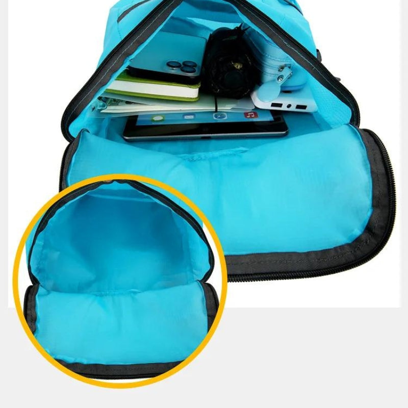 wasserdichter faltbarer rucksack - Schwarz 1 - Schwarz 2 - Blau - Fuchsia - Grau - Himmelblau - Neongrün