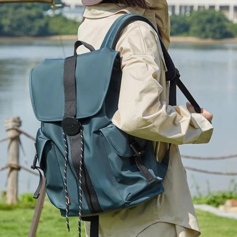 laptoprucksack trend - Weiß - Schwarz - Braun - Blau
