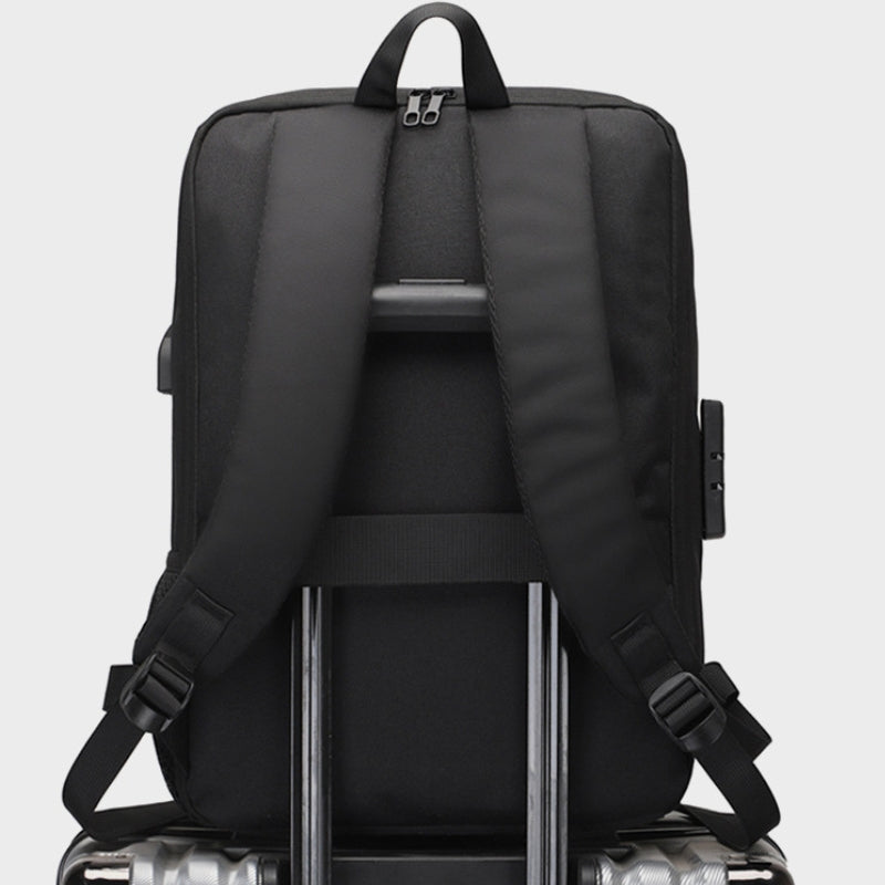 sicherheitsrucksack rückansicht - Grau - Schwarz - Blau