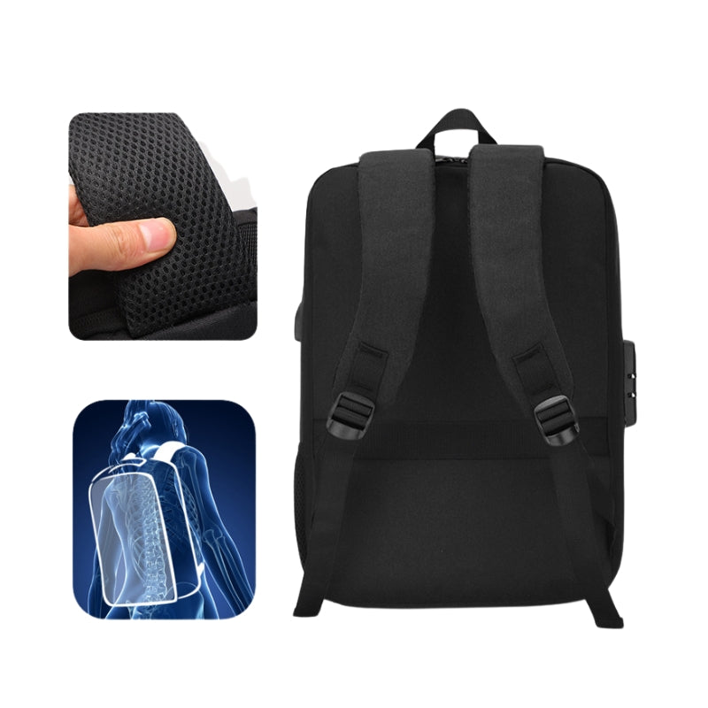 sicherheitsrucksack details der träger - Grau - Schwarz - Blau