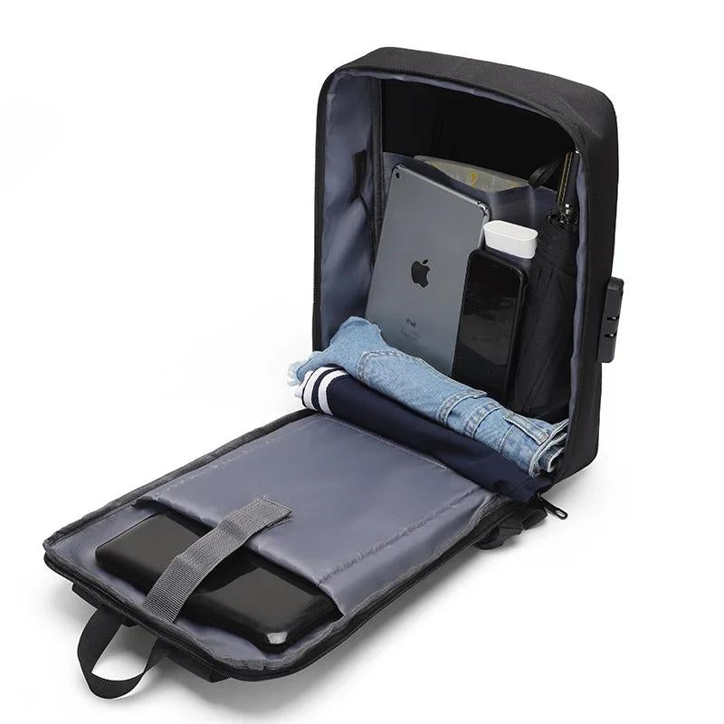 sicherer rucksack für männer - Grau - Schwarz - Blau