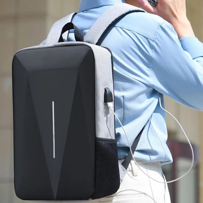 rucksack mit sicherheit - Grau - Schwarz - Blau