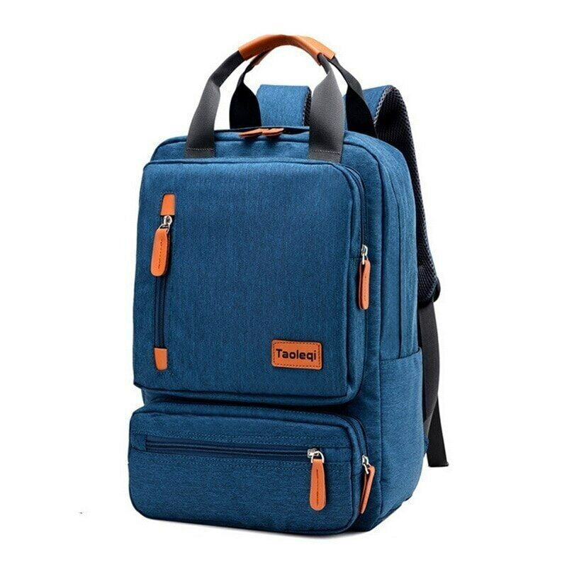 herrentasche aus leinwand und leder - Blau