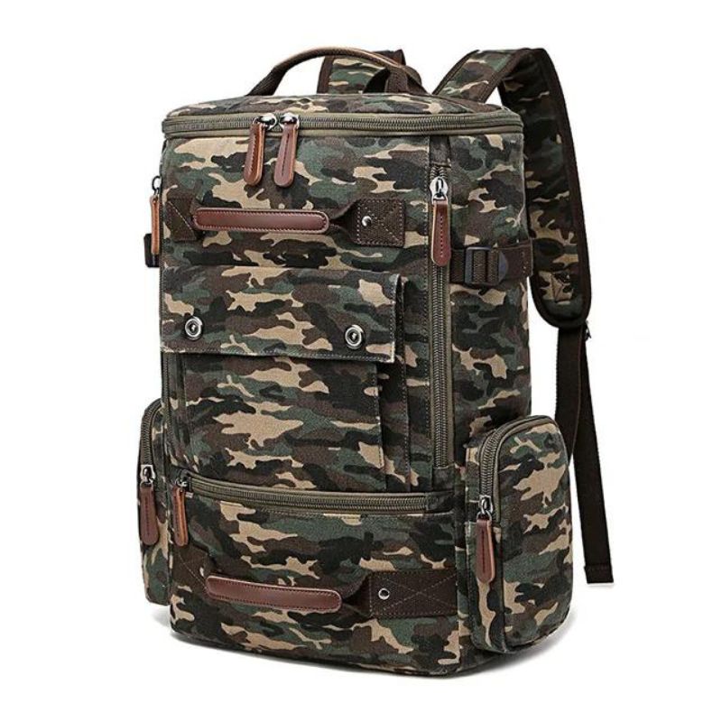 vintage militär rucksack - Camouflage-Grün