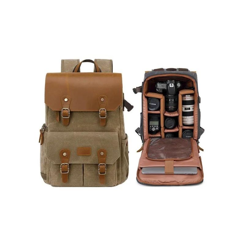 reiserucksack für kamera - Khaki - Modell 1