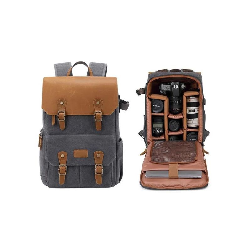 kompakter kamera rucksack - Grau - Modell 1