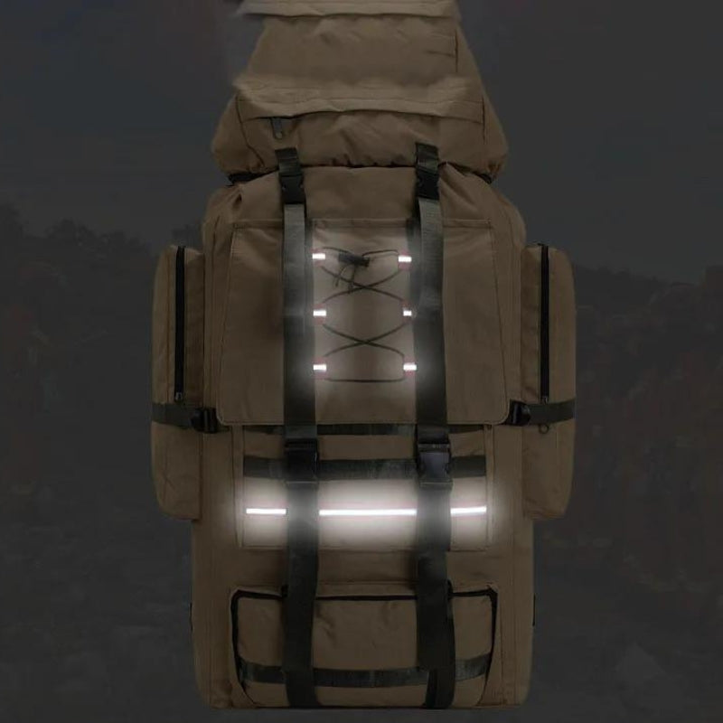 reiserucksack herren xxl nahaufnahme details - Grün 130L - Schwarz 130L - Camouflage grau 130L - Beige 130L - Grün einfarbig 130L - Camouflage grün 130L - Camouflage armeegrün 130L
