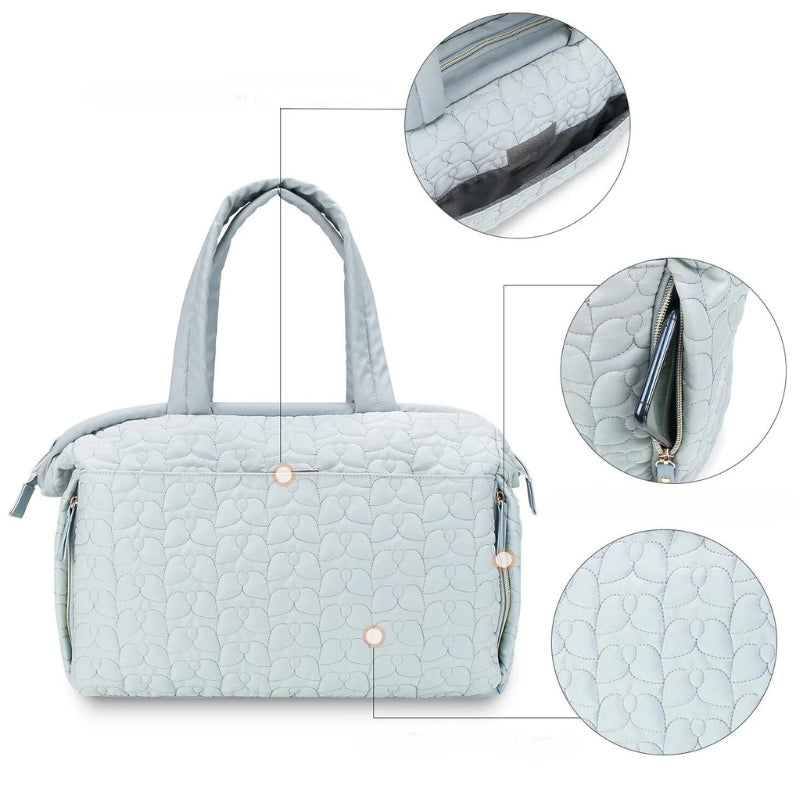 wickeltasche baby - Himmelblau - Rosa - Schwarz