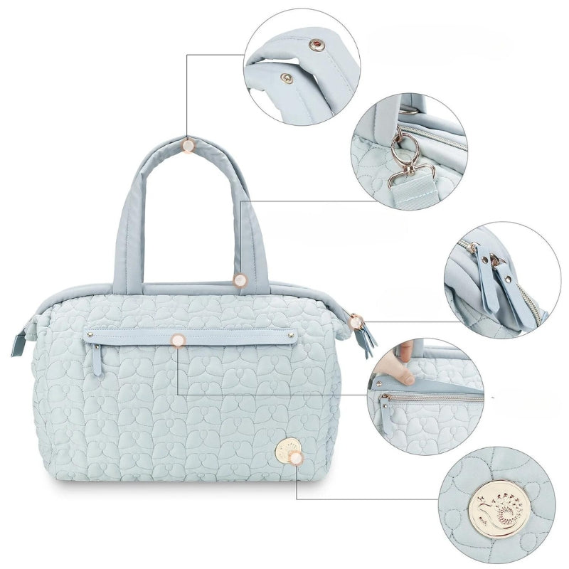 wickeltasche baby - Himmelblau - Rosa - Schwarz