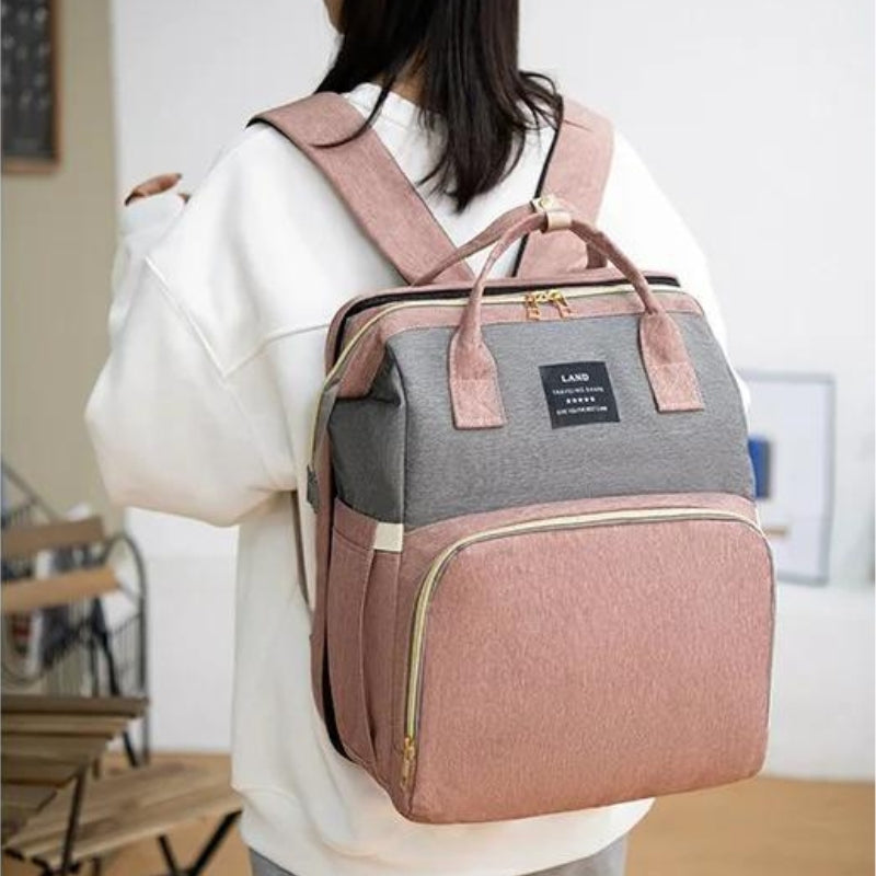wickeltasche babybett rucksack getragen - Schwarz - Blau - Grau - Grün - Rosa
