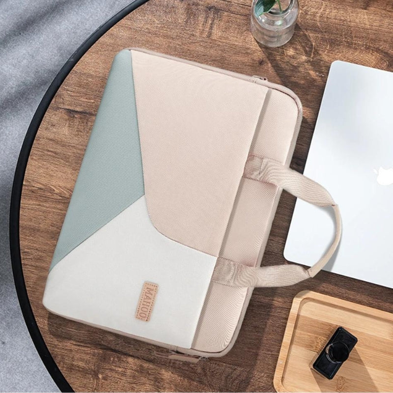 laptop tasche damen - Beige - Beige mit kleiner Tasche