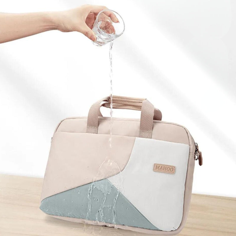 computer tasche für damen - Beige - Beige mit kleiner Tasche