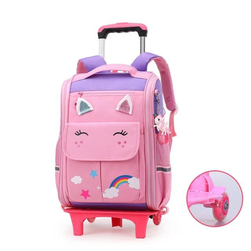 kinder rucksack mit rollen - Rosa und Violett