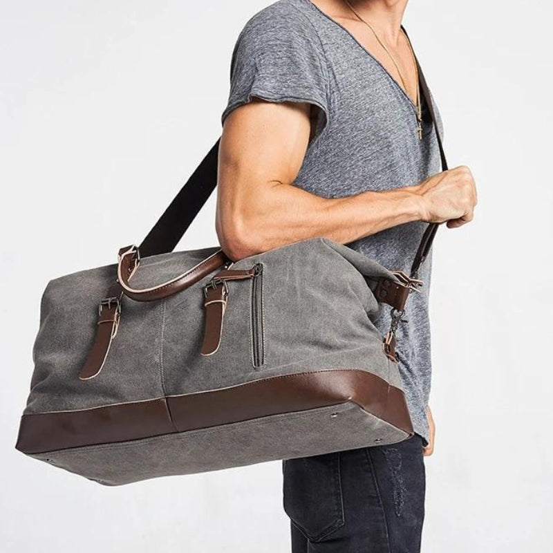 canvas reise tasche in der hand getragen - Grau - Schwarz - Braun - Grün - Blau