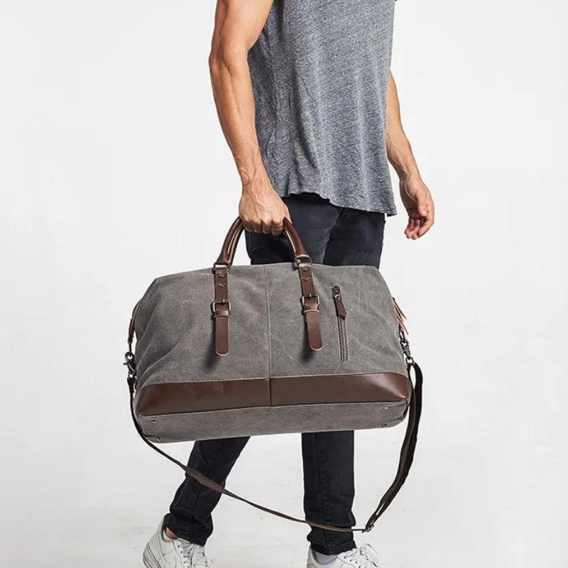 canvas reise tasche in der hand getragen - Grau - Schwarz - Braun - Grün - Blau