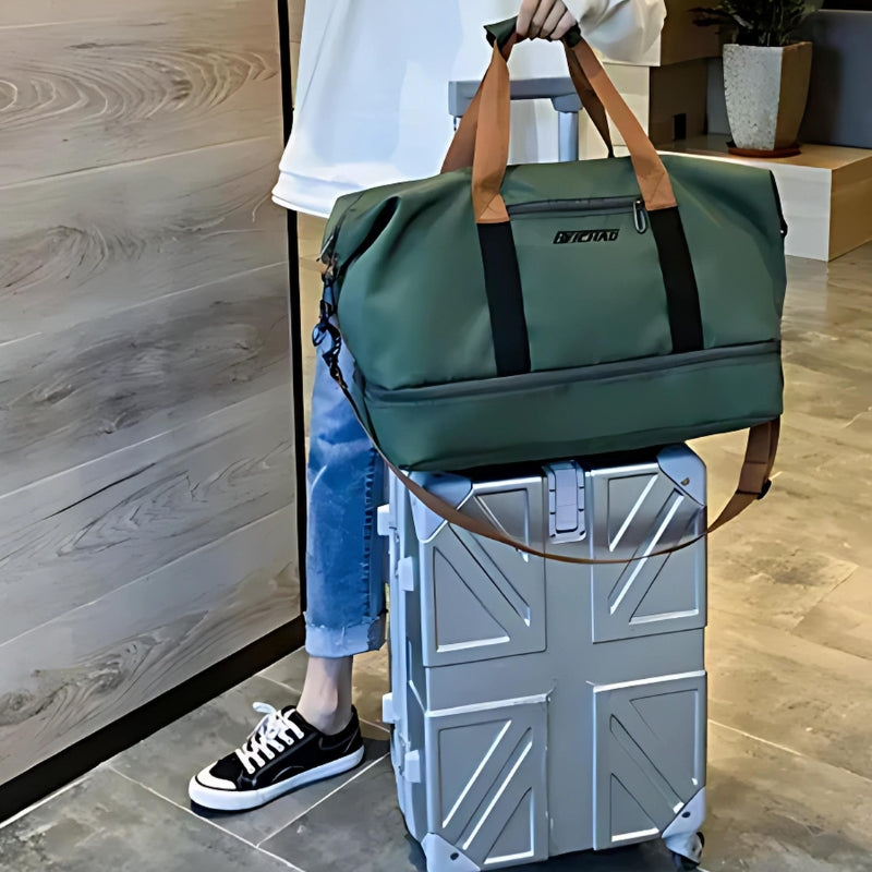reisetasche mit schuhfach tasche in der hand getragen - Grün - Beige - Blau - Grau - Schwarz - Violett - Rot