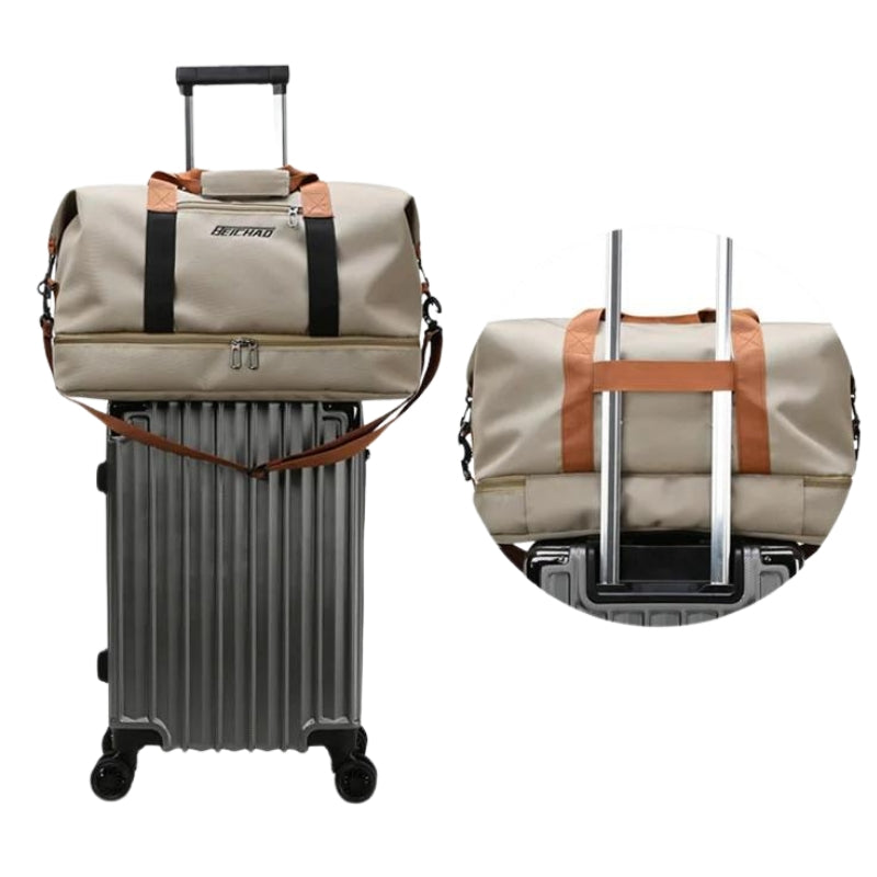 reisetasche mit schuhfach tasche auf koffer - Grün - Beige - Blau - Grau - Schwarz - Violett - Rot