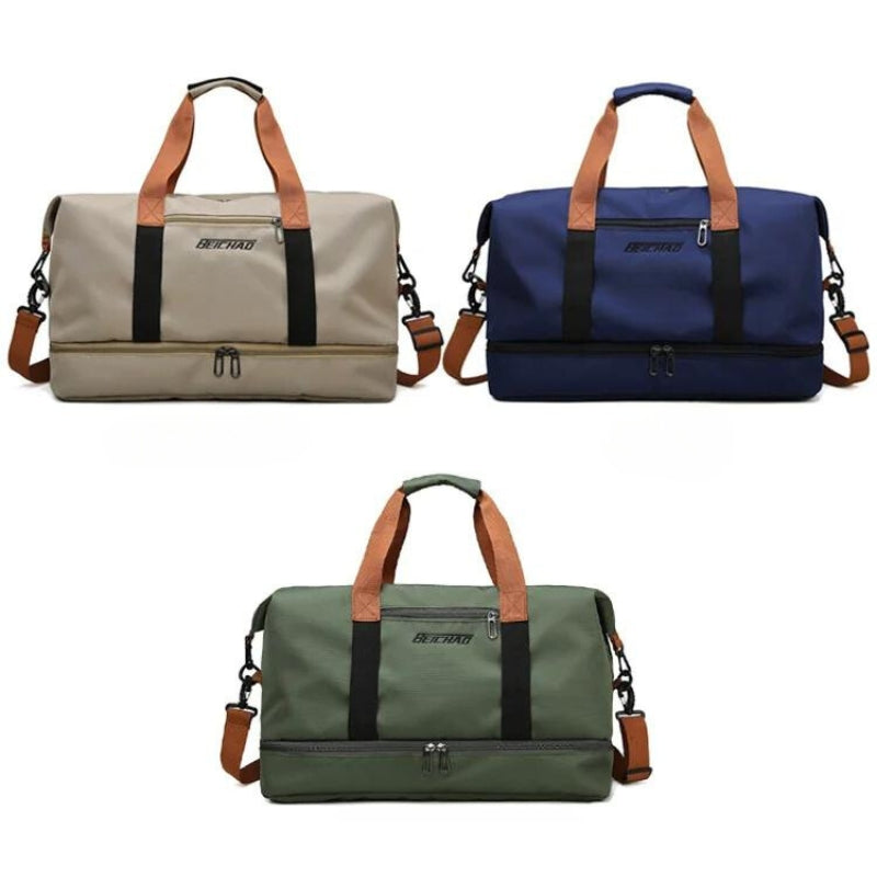 reisetasche mit schuhfach drei taschen ausgerichtet - Grün - Beige - Blau - Grau - Schwarz - Violett - Rot