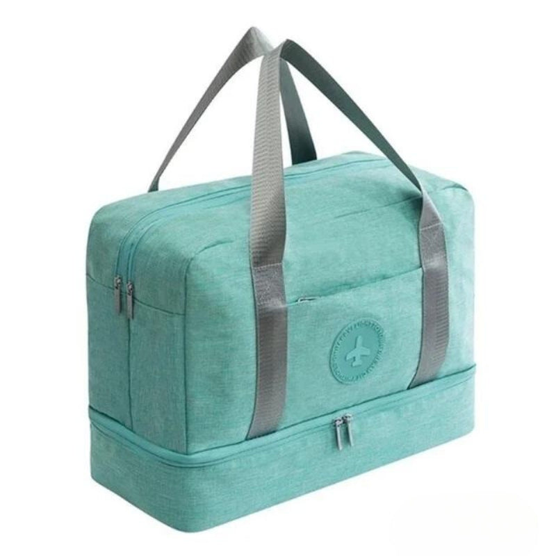 herren reisetasche mit schuhfach - Cyanblau