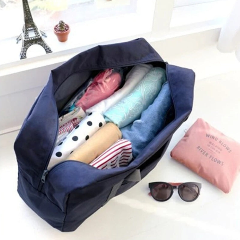 faltbare reisetasche - Hellrosa - Schwarz - Rot - Hellblau