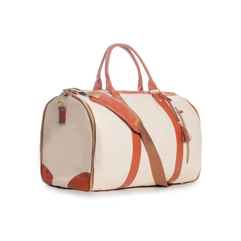 damen leder reisetasche - Beige