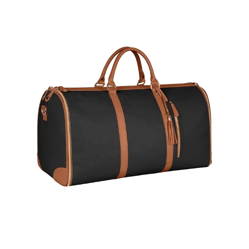 leder reisetasche - Schwarz