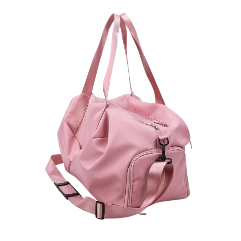 sportlich inspirierte reisetasche für frauen nahaufnahme reißverschluss - Rosa