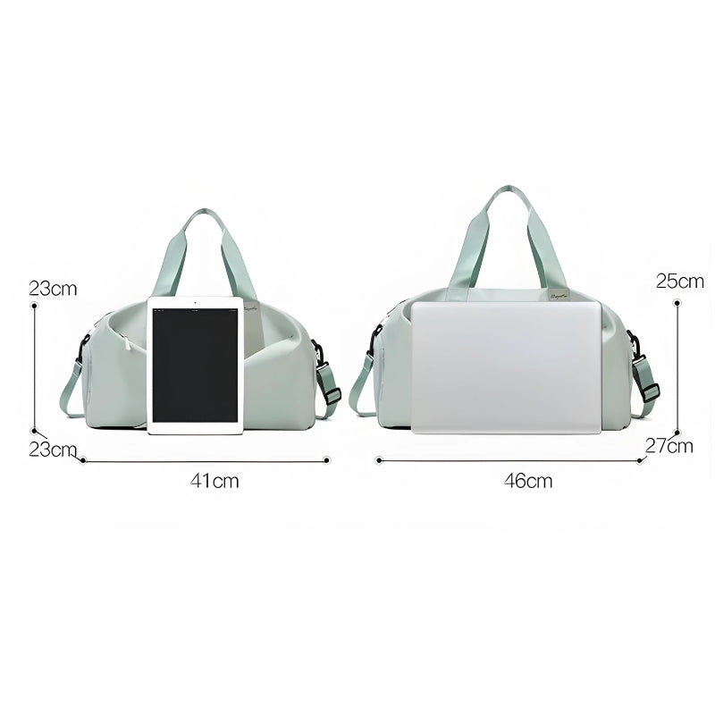 sportlich inspirierte reisetasche für frauen zwei taschen ausgerichtet - Rosa - Grün - Violett - Schwarz