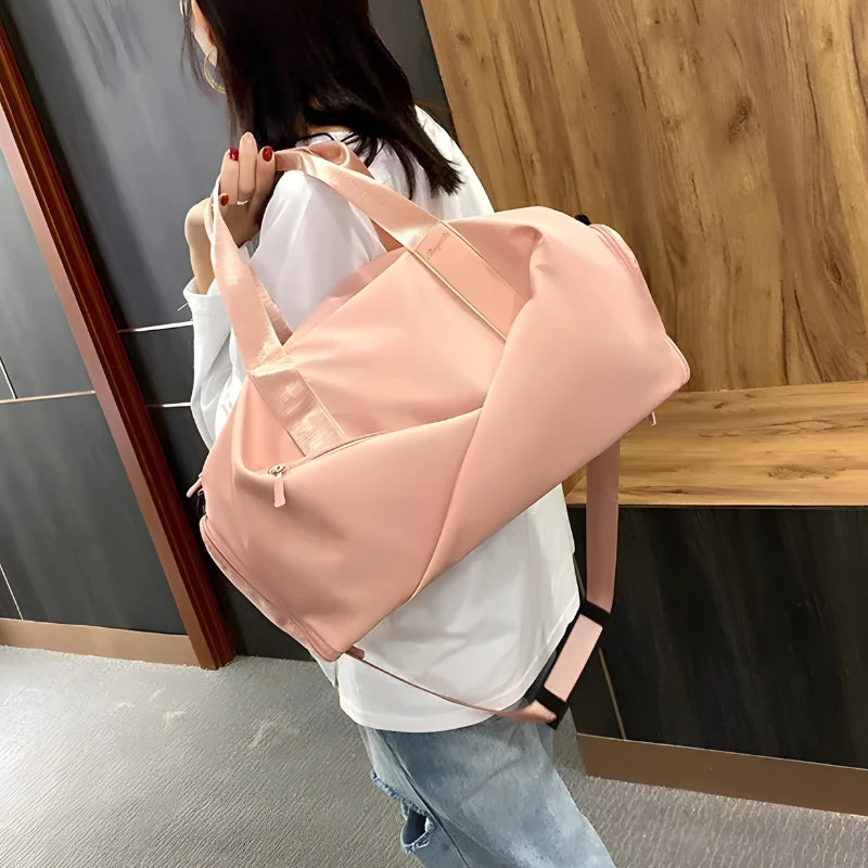 sportlich inspirierte reisetasche für frauen über der schulter getragen - Rosa - Grün - Violett - Schwarz