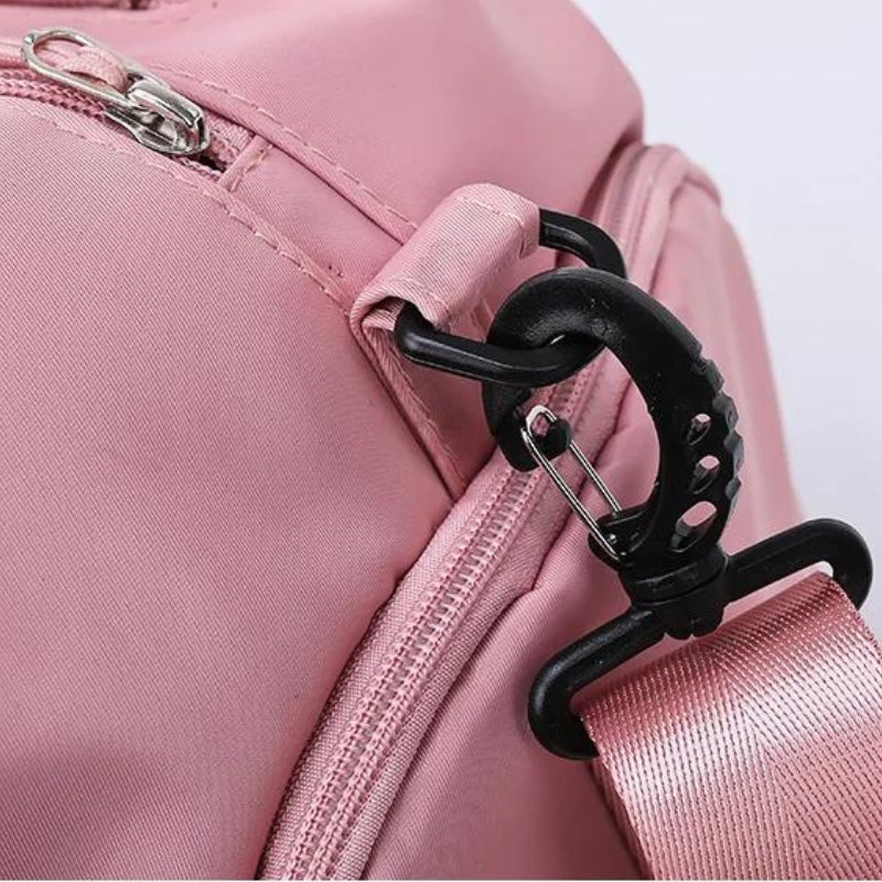 sportlich inspirierte reisetasche für frauen nahaufnahme reißverschluss - Rosa - Grün - Violett - Schwarz